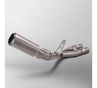 AEIOUPMMA Tubo di Scarico per Moto Completamente in Lega di Titanio, Raccordo Centrale, Tubo marmitta Slip-on in Carbonio per Yamaha R1 R1M MT10 2015-2024(A)