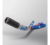 AEIOUPMMA Tubo di Scarico per Moto Completamente in Lega di Titanio, Raccordo Centrale, Tubo marmitta Slip-on in Carbonio per Yamaha R1 R1M MT10 2015-2024(D)