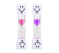 AEIXYA 2 Pezzi Set Di Clessidra Bambini, Clessidra 3 Minuti Per Lavare I Denti, Orologio Educativo Per Bambini Piccoli, Clessidre Colorate Per Imparare Il Tempo(Rosa E Viola)