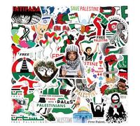 AEIXYA Confezione da 110 Adesivi Bandiera Palestina, Sticker Impermeabili e Resistente per Decorare Laptop, Cellulare, Auto, Regalo Solidale con Design Unico