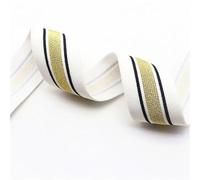 AEJHSIN Elastici 40mm Striped Elastic Band 1m 2m 3m 5m 10m 20m Garment Decoration Accessories Sewing Supplies(1Gold White,5 Meter)