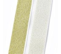 AEJHSIN Elastici 5/10M 25-50mm Silk Nylon Elastic Band Colored Rubber Bands Webbing for Sewing Garment Belt Bags Ribbon DIY Accessories(WhiteGold,5Meters,30mm)
