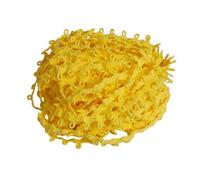 AEJHSIN Elastici 5-10yard Elastic Lace Ribbon Black White Color Button Loops DIY Multicolor Handmade Trimming for Clothes Sewing Rubber Band(Yellow,14mm 10yards)