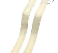 AEJHSIN Elastici 5-30Yards 13mm Double Ruffle Elastic Band for Underwear Bra Strap Rubber Bands Belt Clothes Trim Stratch Tape Sewing Accessories(Beige 2,30Yards)