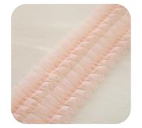 AEJHSIN Elastici 6m Fine Wide 5cm Elastic Pleated Mesh Tulle Lace Applique Guipure Folded Sewing Fabric Ribbon Edge Trim DIY Dresses Clothes Decor(Skin Powder)