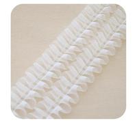 AEJHSIN Elastici 6m Fine Wide 5cm Elastic Pleated Mesh Tulle Lace Applique Guipure Folded Sewing Fabric Ribbon Edge Trim DIY Dresses Clothes Decor(White)