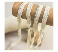AEJHSIN Elastici Elastic Sewing Ribbon, Ruffle Lace Trimming, DIY Underwear Lingerie Accessories, Wide Colors, Crafts, 1.2cm(Beige)