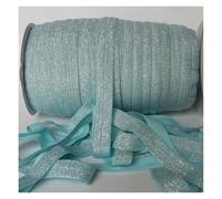 AEJHSIN Elastici Gold/Silver Glitter Elastic Ribbon Fold Over Clothing Accessories Stretch Band DIY Crafts(Color13)