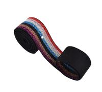 AEJHSIN Elastici Nylon Spandex Elastic Webbing Band,Leopard Print & Colored Stripes,Sewing Material,DIY Handmade Strap,Headband Accessory(TLD04E-1piece,2yards)