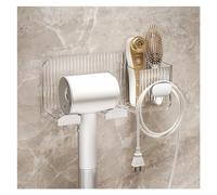 AEJHSIN Hair Dryer Holder Porta asciugacapelli asciugatrice da Muro Supporto for Piastra for Scatola Organizer for for Ventilatore for WC Mensola Accessori for Il Bagno(Silver)
