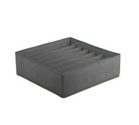 AEJHSIN Organizer Armadio 4 pezzi/1 set scatola portaoggetti for biancheria intima pieghevole in tessuto non da sei pezzi calzini reggiseno finitura cassetto(Grey-7grids)