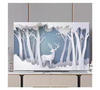 AEJHSIN TV Cover Paraluce for TV Panno antipolvere for Copri monitor carino da 32-75 pollici Proteggi schermo(02,45-47inch(107x63cm))