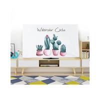 AEJHSIN TV Cover Protezione copertura TV Copertura antipolvere appesa for uso domestico Polvere in poliestere Panno 19-70 pollici Decorazione universale(J,47inch)