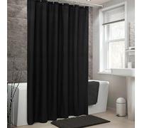 AEKDCL Tenda da doccia antimuffa, colore nero, per vasca da bagno, doccia, in tessuto, impermeabile, lavabile, di alta qualità, con gancio per tenda da doccia, 70 x 190 cm
