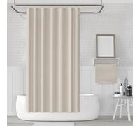 AEKDCL Tenda da doccia lavabile 190x200cm/75x79pollici(LxA) marrone chiaro resistente alla muffa, lavabile per bagno, camera umida, tenda da doccia in poliestere extra lunga, tenda pesante e