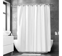 AEKDCL Tenda da doccia lavabile 75x200cm/30x79in(LxA) Bianca Resistente alla muffa Lavabile per Bagno Ambiente Umido Extra Lunga in Tessuto di Poliestere Tenda da Doccia Resistente con Peso