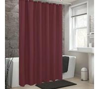 AEKDCL Tenda per doccia anti-muffa color vino rosso Tenda per vasca da bagno e doccia in tessuto impermeabile e lavabile di alta qualità Tenda doccia in tessuto per vasca da bagno con ganci per tenda