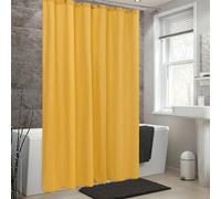 AEKDCL - Tenda per doccia e vasca da bagno, in tessuto, resistente alla muffa, impermeabile, lavabile, di alta qualità, 138 x 199 cm/LxA, colore giallo, con ganci per tenda da doccia