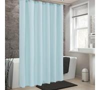 AEKDCL - Tenda per doccia e vasca da bagno, in tessuto, resistente alla muffa, impermeabile, lavabile, di alta qualità, 105 x 160 cm, colore cielo blu, con ganci per tenda da doccia