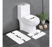 AEKGOHP Avvoltoio e cristalli colorati Stampe antiscivolo tappetino tre pezzi set bagno tappeto antiscivolo durevole
