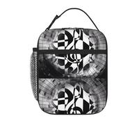 AEKGOHP Borsa termica portatile per il pranzo a tema musicale con chiavi di chiavi, riutilizzabile, durevole, per uomini e donne