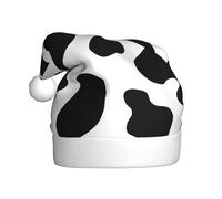 AEKGOHP Cappello di Natale in peluche per adulti, motivo a pois di mucca, morbido al tatto, per feste e balli, adatto per uomini e donne