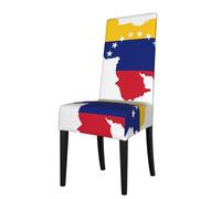 AEKGOHP Coprisedia rimovibile con stampa bandiera venezuela, morbido, confortevole, resistente alle pieghe, non necessita di stiratura, estensibile per la maggior parte delle sedie senza braccioli