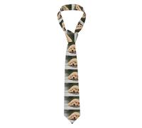 AEKGOHP Cravatta da uomo con stampa di cucciolo di cane pigro, morbida e confortevole, per lavoro, tutti i giorni, lavoro, compleanno, matrimonio, festa, banchetto, 147 x 7,9 cm, facile da pulire