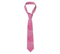 AEKGOHP Cravatta da uomo con stampa glitterata rosa scintillante, morbida e confortevole, per affari, tutti i giorni, lavoro, compleanni, matrimoni, feste, banchetti, 147 x 8 cm, facile da pulire