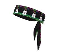 AEKGOHP Felice anno nuovo stampato sport foulard, assorbe il sudore e traspirante, fascia movimento, fazzoletto su entrambi i lati