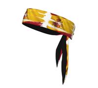 AEKGOHP Foulard sportivo con stampa con bandiera della Spagna, assorbe il sudore e traspirante, fascia per capelli con movimento, fazzoletto su entrambi i lati