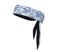AEKGOHP Foulard sportivo con stampa di Shoal of fish, assorbe il sudore e traspirante, fascia per capelli con movimento, fazzoletto su entrambi i lati