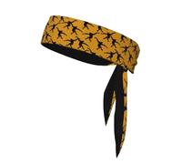 AEKGOHP Foulard sportivo con stampa scimmia Gibbon nera, assorbe il sudore e traspirante, fascia per capelli con movimento, fazzoletto su entrambi i lati