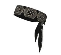 AEKGOHP Foulard sportivo dal design magico con rune norvegesi, assorbe il sudore e traspirante, fascia per capelli con movimento, fazzoletto su entrambi i lati