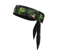 AEKGOHP Foulard sportivo stampato con rana dell'albero della pace, assorbe il sudore e traspirante, fascia per capelli con movimento, fazzoletto su entrambi i lati