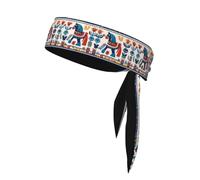 AEKGOHP Foulard svedese Dala Horse Folk stampato, assorbe il sudore e traspirante, fascia per capelli con movimento, fazzoletto su entrambi i lati