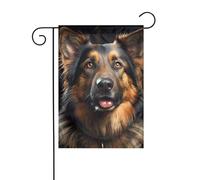 AEKGOHP German Shepherd Prints - Asta per bandiera da giardino, decorazione per cortile esterno, su entrambi i lati, 30,5 x 45,7 cm
