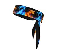 AEKGOHP Ice and Fire Dragons - Foulard sportivo stampato, assorbe il sudore e traspirante, fascia per capelli, fazzoletto su entrambi i lati