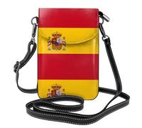 AEKGOHP La bandiera spagnola ha stampato la piccola borsa del telefono di vibrazione di vibrazione della borsa di cuoio delle donne, impermeabile
