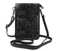 AEKGOHP La chimica astratta della scienza ha stampato la piccola borsa del telefono di vibrazione della tracolla delle donne di cuoio, impermeabile e durevole