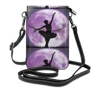 AEKGOHP La danza della ballerina ha stampato la piccola borsa di cuoio del telefono di vibrazione di vibrazione delle donne, impermeabile e durevole