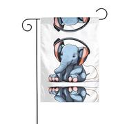 AEKGOHP L'elefante nella stanza Stampe Asta da giardino decorazione per cortile esterno su entrambi i lati 30,5 x 45,7 cm