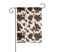 AEKGOHP marrone Mucca Macchie Stampe Giardino pennone esterno cortile decorazione fronte retro 30,5 x 45,7 cm