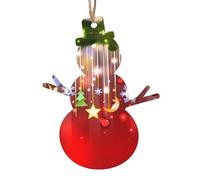 AEKGOHP Ornamenti di legno di Natale a forma di pupazzo di neve 2 PCS Merry Christmas Pattern per appendere