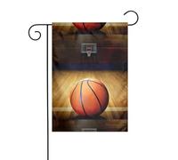 AEKGOHP Pallacanestro Arena Stampe Giardino Bandiera Esterna Cortile Decorazione Bifacciale 30,5 x 45,7 cm