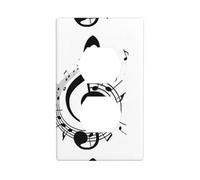 AEKGOHP Pannello decorativo a doppia presa con stampe musicali in stile cartone animato, resistente e adatto per prese di luce, accessori per interruttori, 11,4 x 7 cm