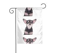 AEKGOHP Simpatico Chihuahua Stampe Giardino Bandiera Esterna Cortile Decorazione Bifacciale 30,5 x 45,7 cm