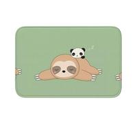 AEKGOHP Simpatico panda e bradipo stampato tappetino antiscivolo e ispessito adatto per bagni, camere da letto, tappetini lavabili 40,6 x 61 cm