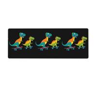 AEKGOHP Tappetino per mouse extra large con stampa di due piccoli dinosauri, tastiera antiscivolo da gioco per computer e ufficio, versione ispessita, 30,5 x 80 cm