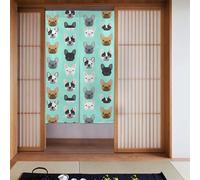AEKGOHP Tenda stampata con bulldog francese, 2 pezzi, 86,4 x 142,2 cm, buona drappeggio, liscia e non si stropiccia, tende in tessuto, divisori per stanze